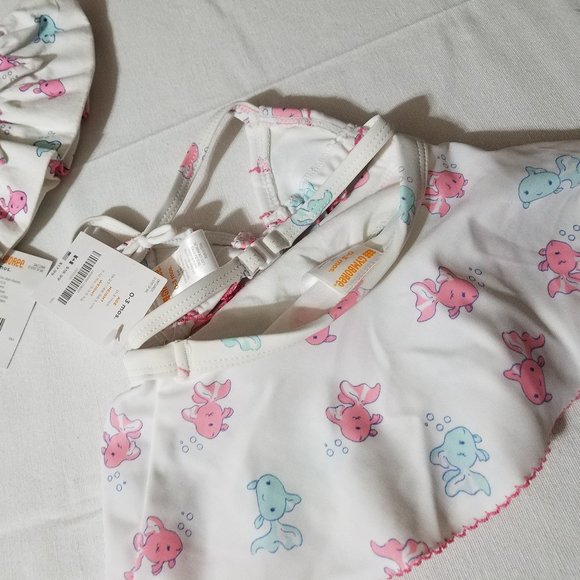Gymboree Outlet Bubbly Baby 0-3 Month swimsuit & hat with chin strap NWT - Picture 3 of 3